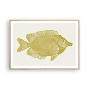 Poster in einem Rahmen aus heller Eiche - Fisch und das war’s - 100x70 cm
