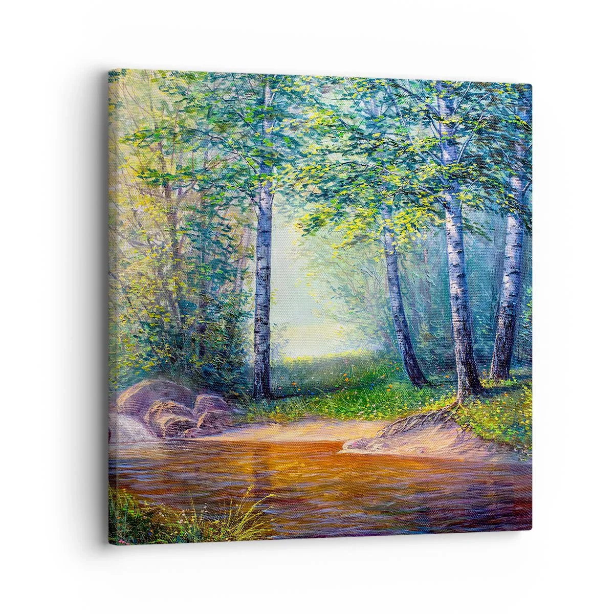 Bild auf Leinwand - Leinwandbild - Idyllische Landschaft - 30x30 cm