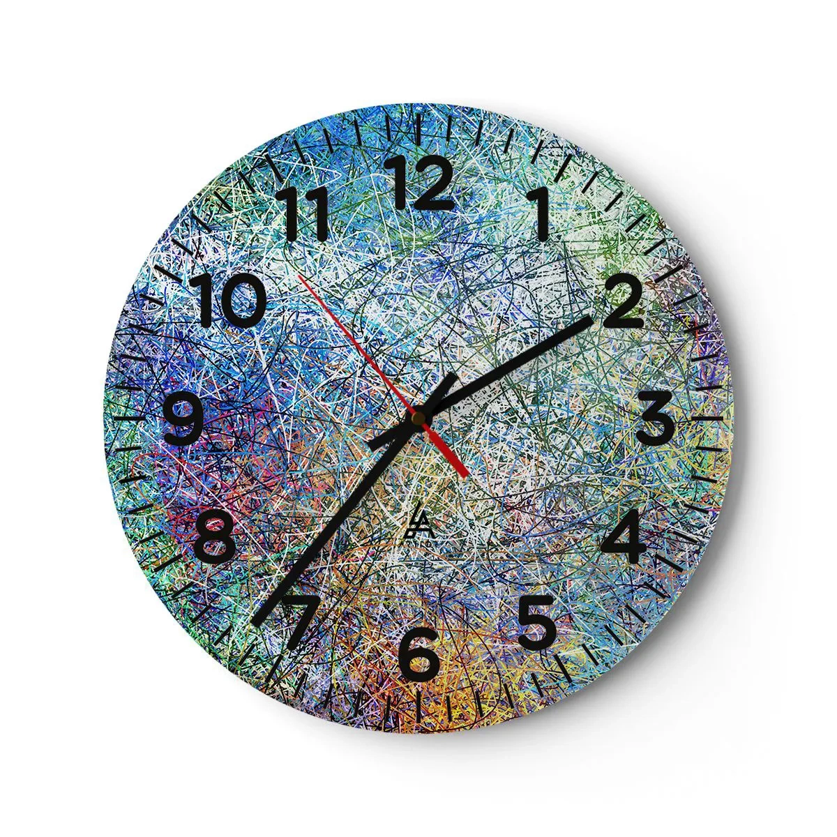 Wanduhr - Glasuhr - Es ist nicht so einfach - 30x30 cm
