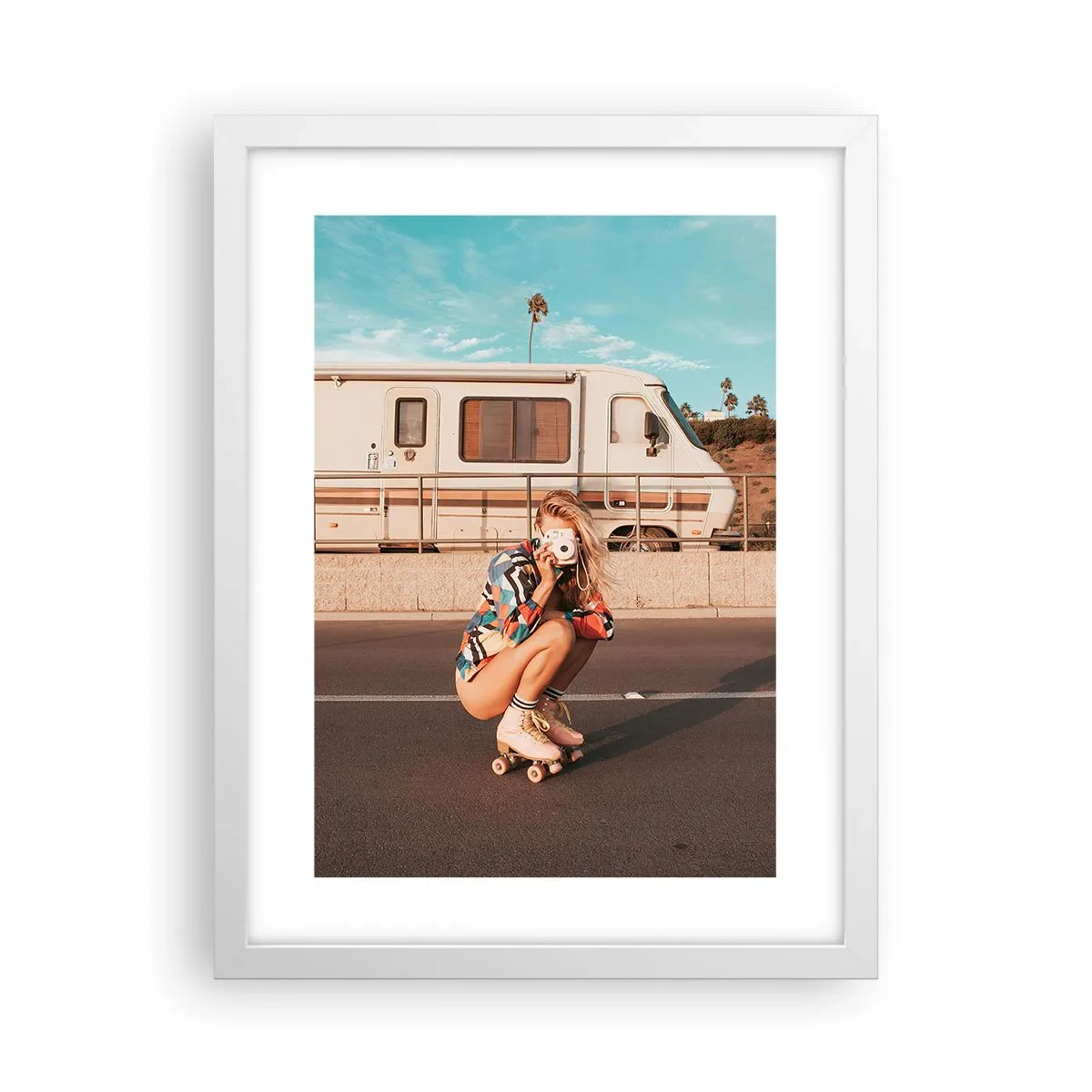 Poster in einem weißen Rahmen - Lächel bitte! - 30x40 cm