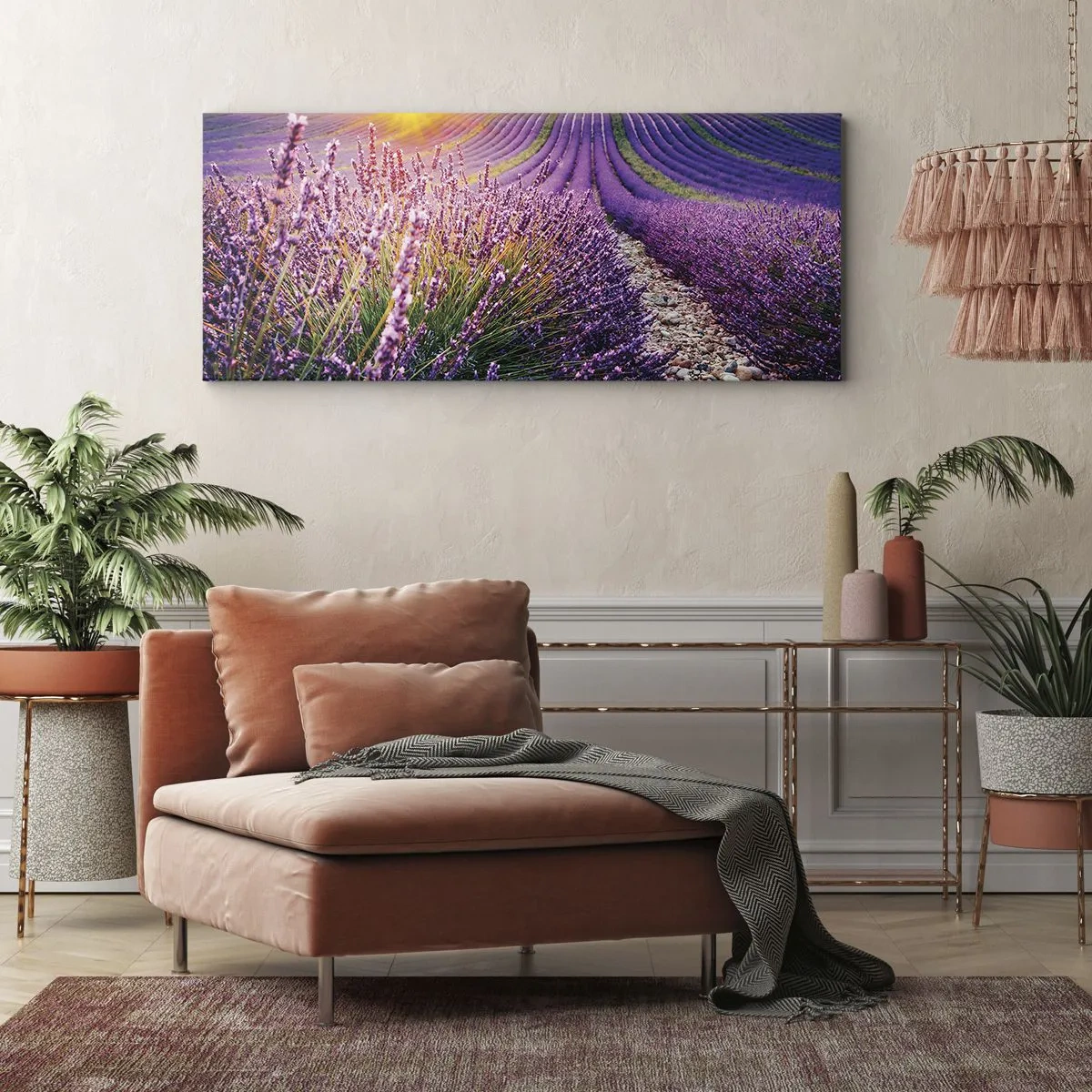 Bild auf Leinwand - Leinwandbild - Duftende Kornfelder - 90x30 cm