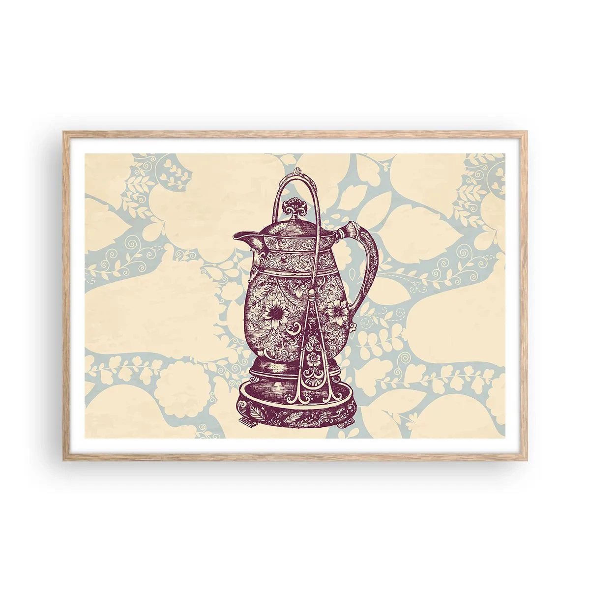 Poster in einem Rahmen aus heller Eiche - Schönheit des Alltags - 100x70 cm