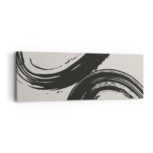 Bild auf Leinwand - Leinwandbild - Ausladend und kreisförmig - 90x30 cm