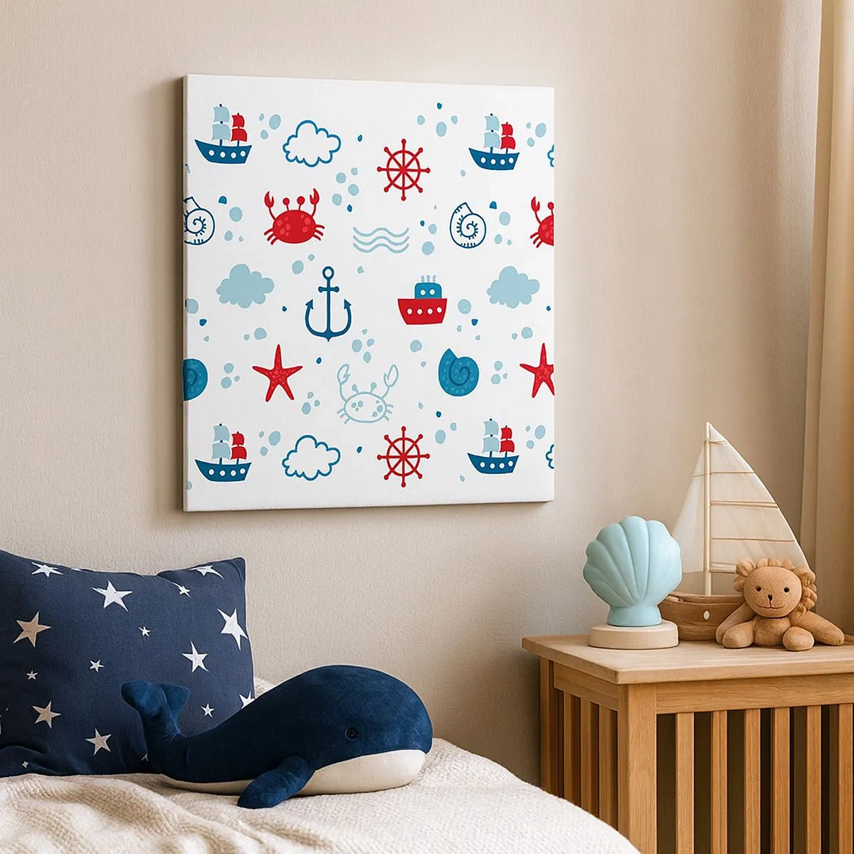 Bild auf Leinwand - Leinwandbild - Märchen vom Meer - 30x30 cm