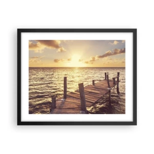 Poster in einem schwarzem Rahmen - Das goldene Land der Sanftmut - 50x40 cm