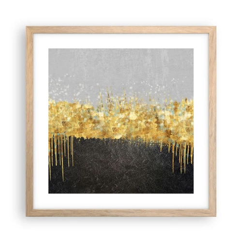 Poster in einem Rahmen aus heller Eiche - Nach innen und nach oben - 40x40 cm