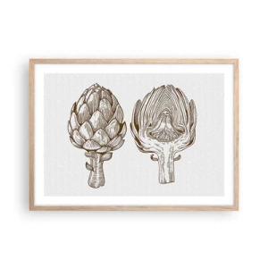 Poster in einem Rahmen aus heller Eiche - Anatomie-Lektion - 70x50 cm