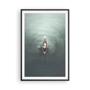 Poster in einem schwarzem Rahmen - Durch den Mondsee - 61x91 cm