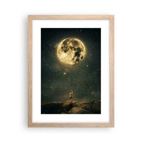 Poster in einem Rahmen aus heller Eiche - Der Mann, der den Mond gestohlen hat - 30x40 cm