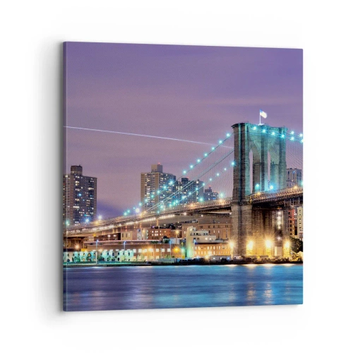 Bild auf Leinwand - Leinwandbild - Seit vielen Jahren die Brooklyn Bridge - 70x70 cm