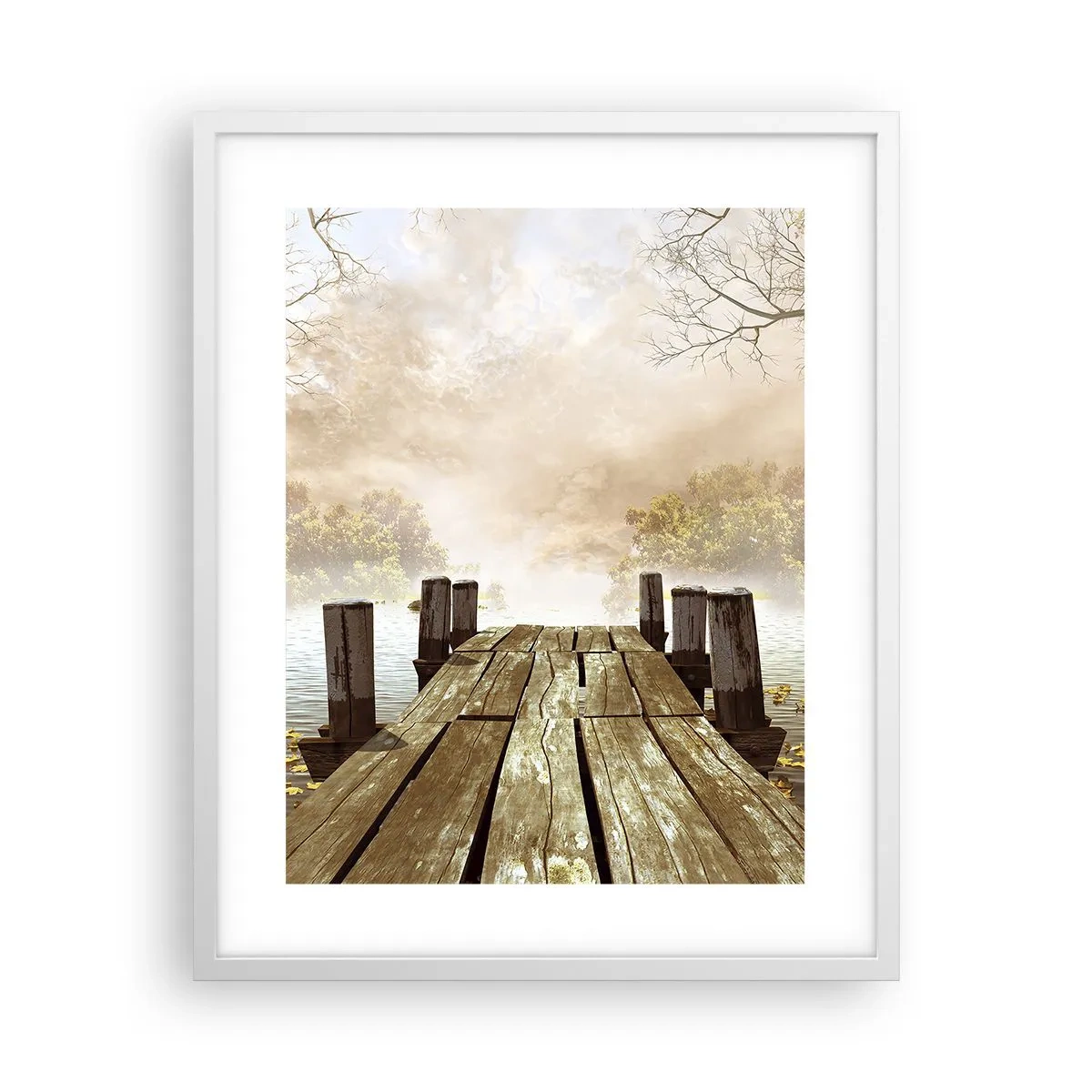 Poster in einem weißen Rahmen - Die milde Traurigkeit des Herbstes - 40x50 cm