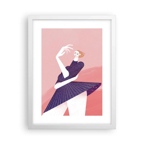 Poster in einem weißen Rahmen - Jeder Schritt ist ein Tanzgürtel - 30x40 cm