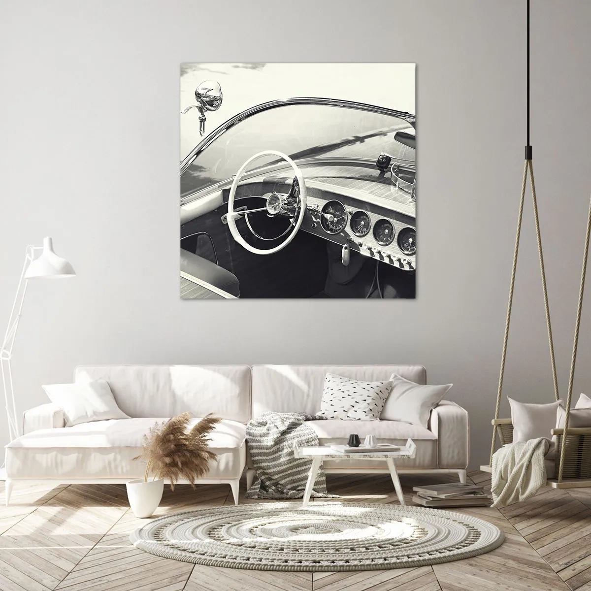 Bild auf Leinwand - Leinwandbild - Wetter für die Reichen - 70x70 cm