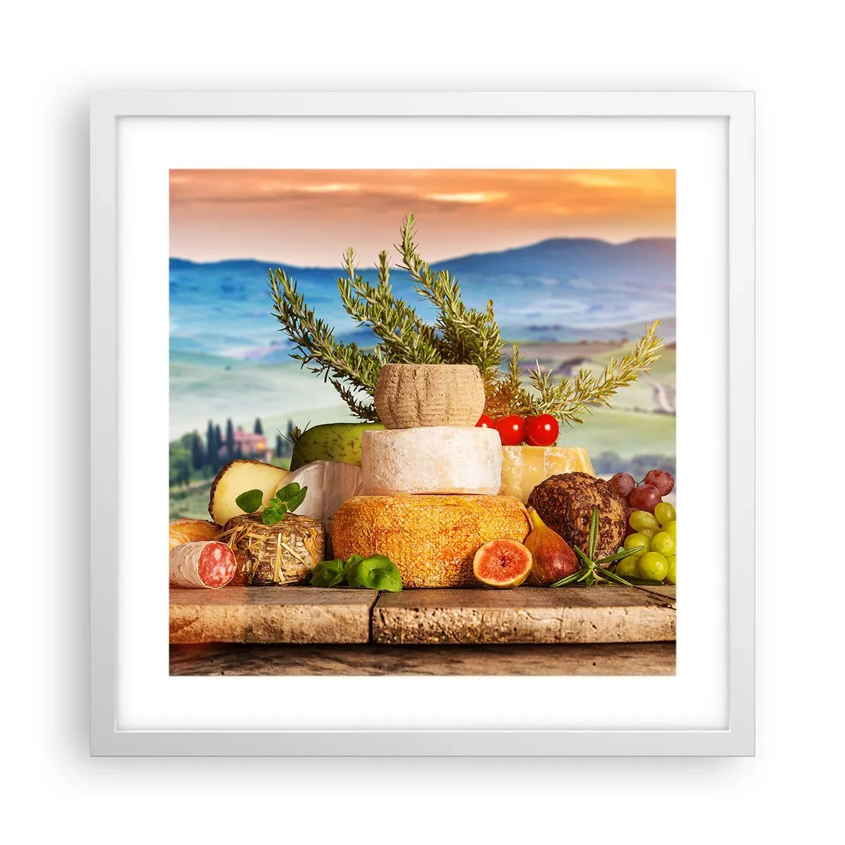 Poster in einem weißen Rahmen - Die italienische Lebensfreude - 40x40 cm