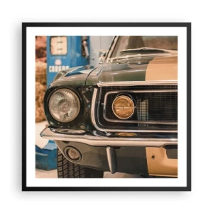 Poster in einem schwarzem Rahmen - Treffen mit einer Legende - 60x60 cm