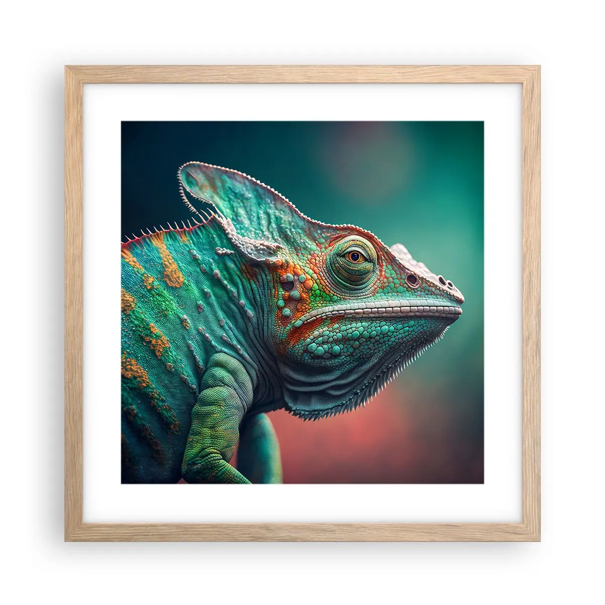 Poster in einem Rahmen aus heller Eiche - Siehst du mich? Nicht gut… - 40x40 cm