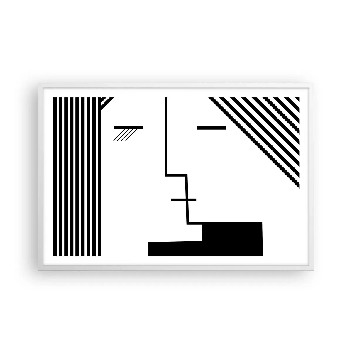 Poster in einem weißen Rahmen - Einfach ein Kuss - 91x61 cm
