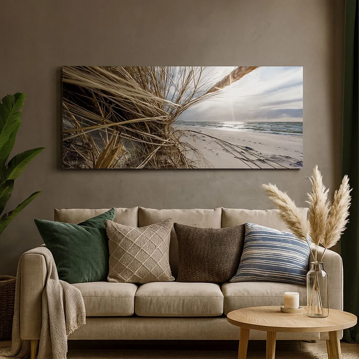 Bild auf Leinwand - Leinwandbild - Ein Treffen der Elemente der Natur - 100x40 cm