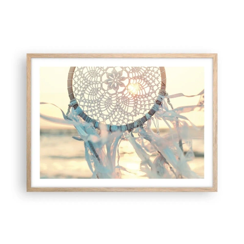 Poster in einem Rahmen aus heller Eiche - Totem aus Spitze - 70x50 cm