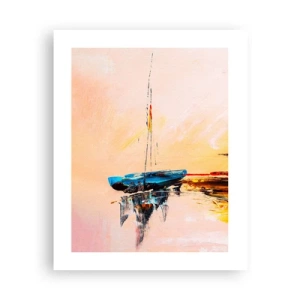 Poster - Abend im Yachthafen - 40x50 cm