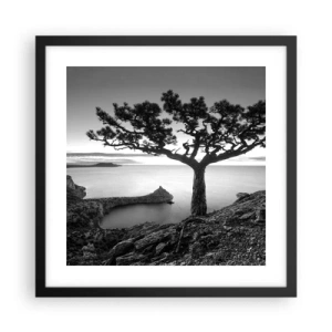 Poster in einem schwarzem Rahmen - Stille bis zum Horizont - 40x40 cm