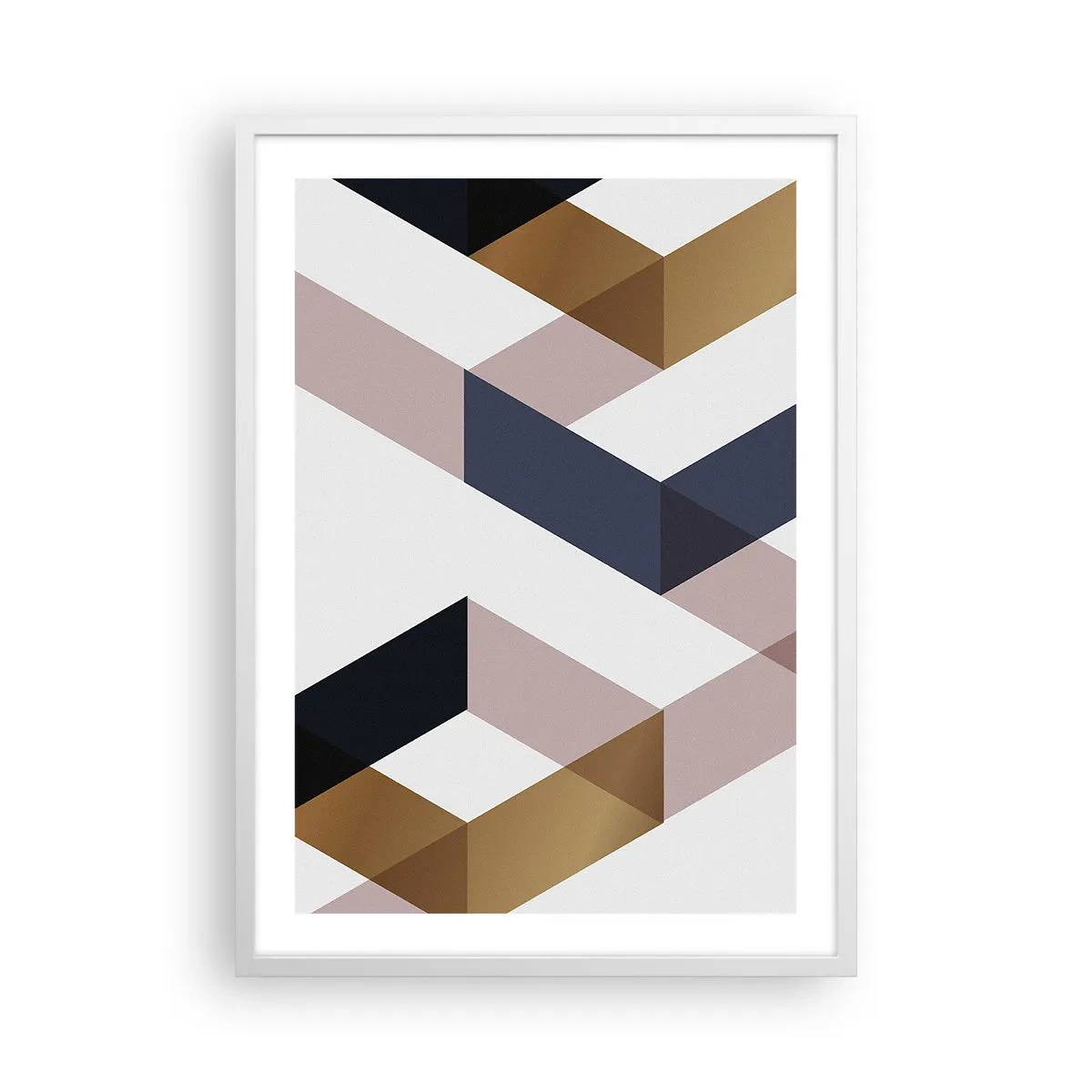 Poster in einem weißen Rahmen - Ebenen und Winkel - 50x70 cm