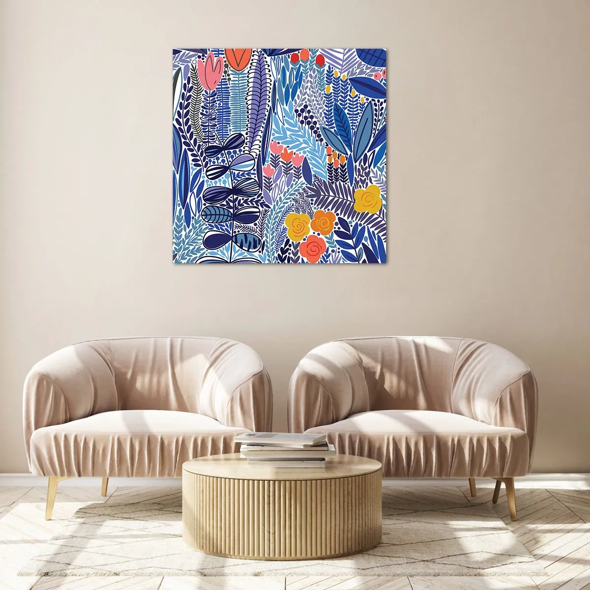 Glasbild - Bild auf glas - Hawaiianischer Garten - 30x30 cm