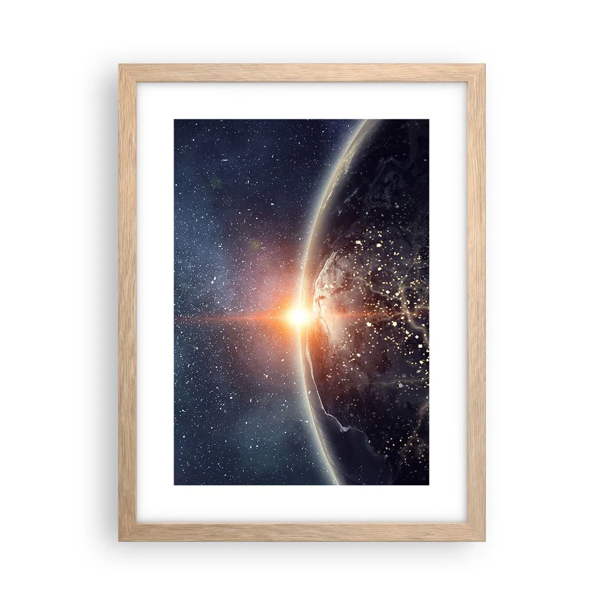 Poster in einem Rahmen aus heller Eiche - In einer neuen Perspektive - 30x40 cm