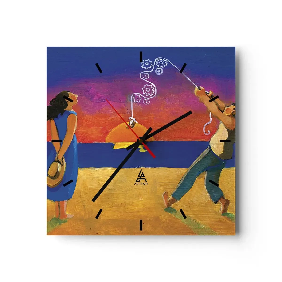 Wanduhr - Glasuhr - Mehr als ein Sternchen vom Himmel - 40x40 cm