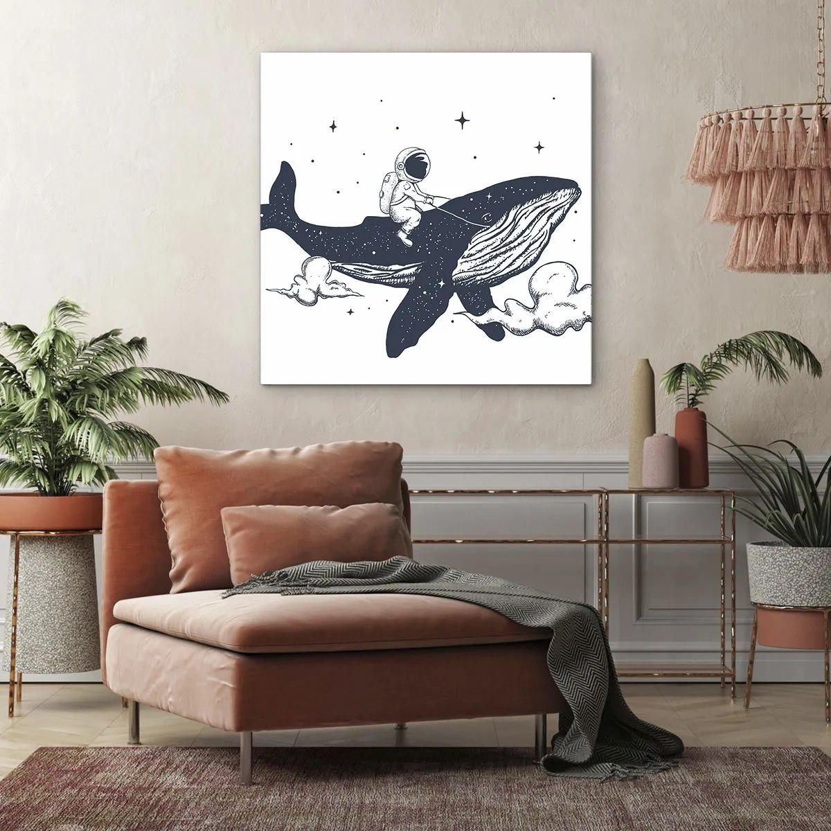 Bild auf Leinwand - Leinwandbild - Weltraumabenteuer - 50x50 cm