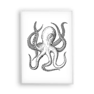 Poster in einem weißen Rahmen - Mit den Wellen tanzen - 70x100 cm