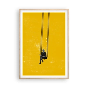 Poster in einem Rahmen aus heller Eiche - Tag wie jeder andere - 70x100 cm