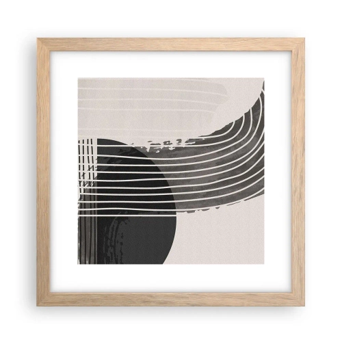 Poster in einem Rahmen aus heller Eiche - Hin und zurück - 30x30 cm