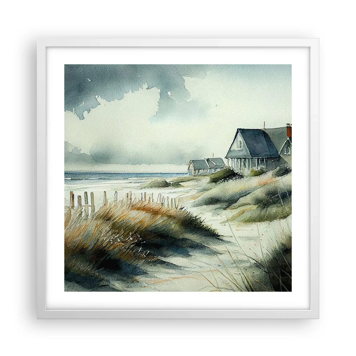 Poster in einem weißen Rahmen - Abseits vom Trubel - 50x50 cm