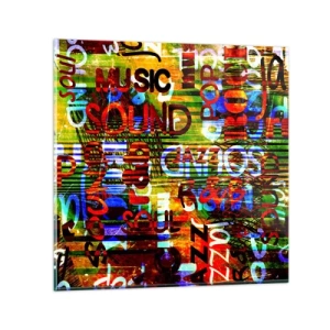 Glasbild - Bild auf glas - Alle Farben des Klangs - 30x30 cm