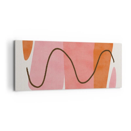 Bild auf Leinwand - Leinwandbild - Sanfte Bewegung der Formen - 100x40 cm