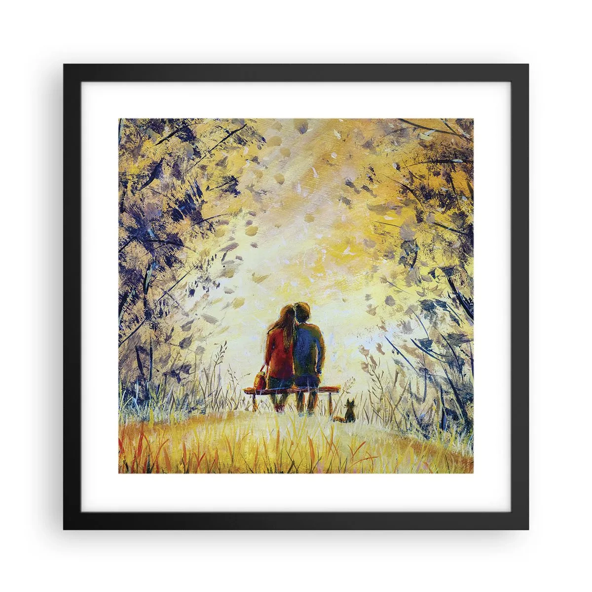 Poster in einem schwarzem Rahmen - Magischer Augenblick - 40x40 cm