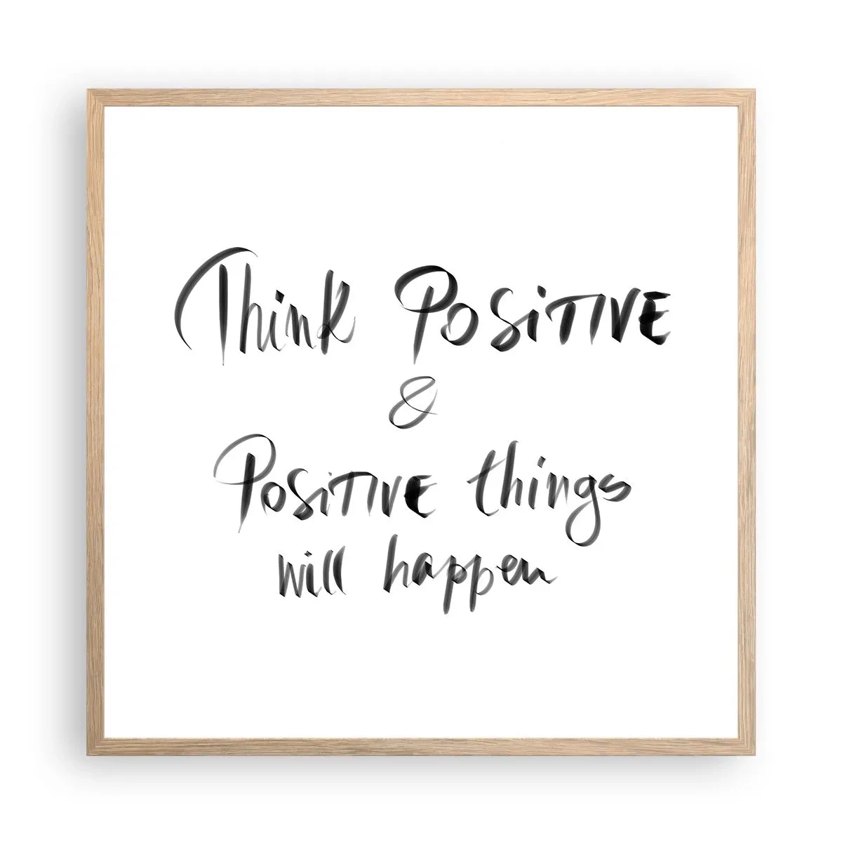 Poster in einem Rahmen aus heller Eiche - Wie soll man leben? - 60x60 cm