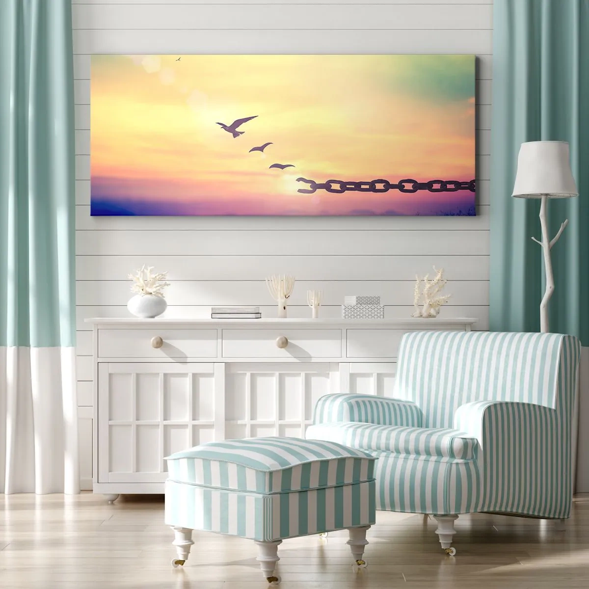 Bild auf Leinwand - Leinwandbild - Der Sieg der Freiheit - 90x30 cm