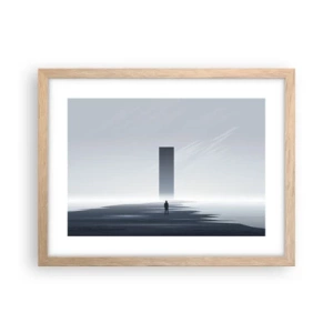 Poster in einem Rahmen aus heller Eiche - Chance oder Bedrohung? - 40x30 cm