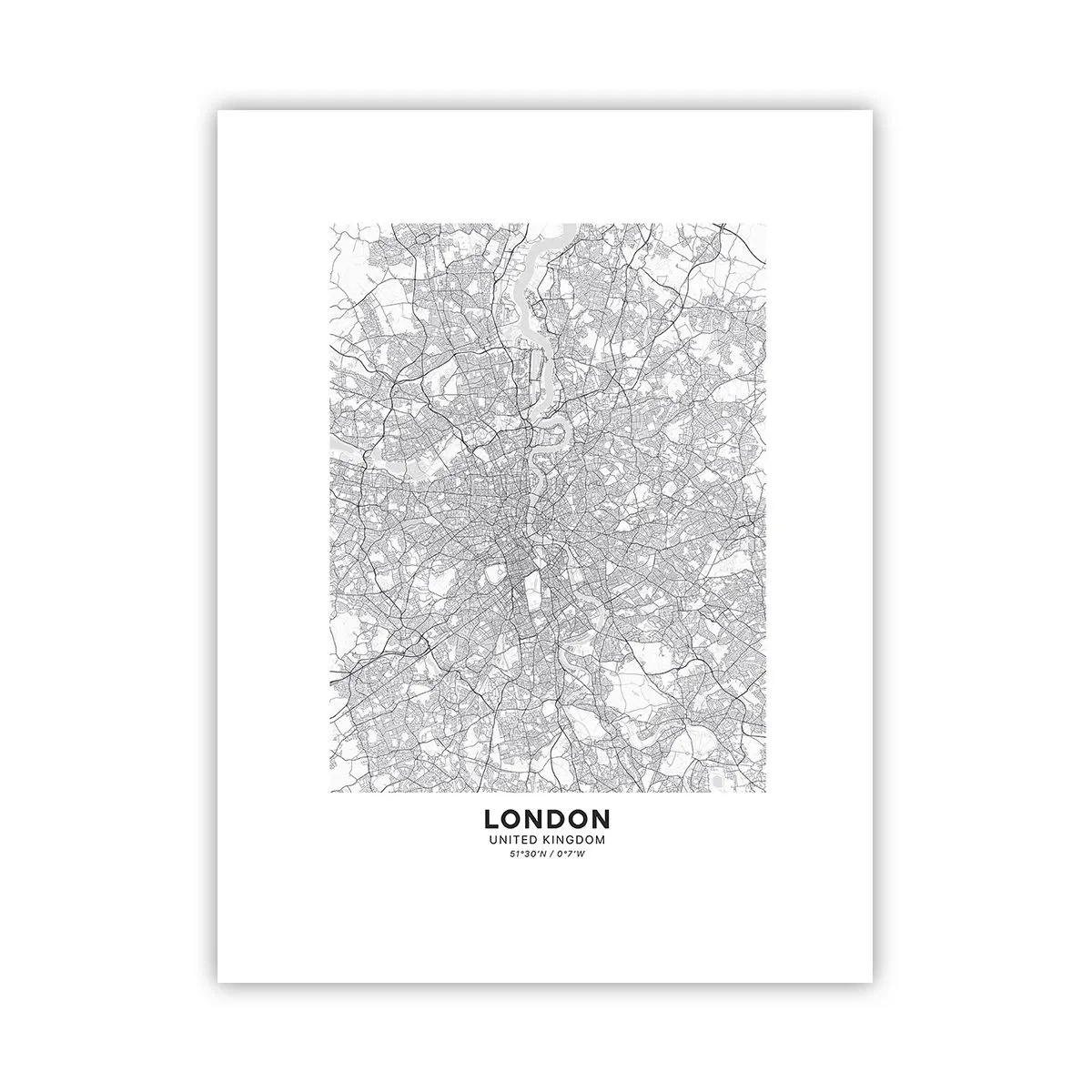 Poster - Karte des Labyrinths von London - 30x40 cm