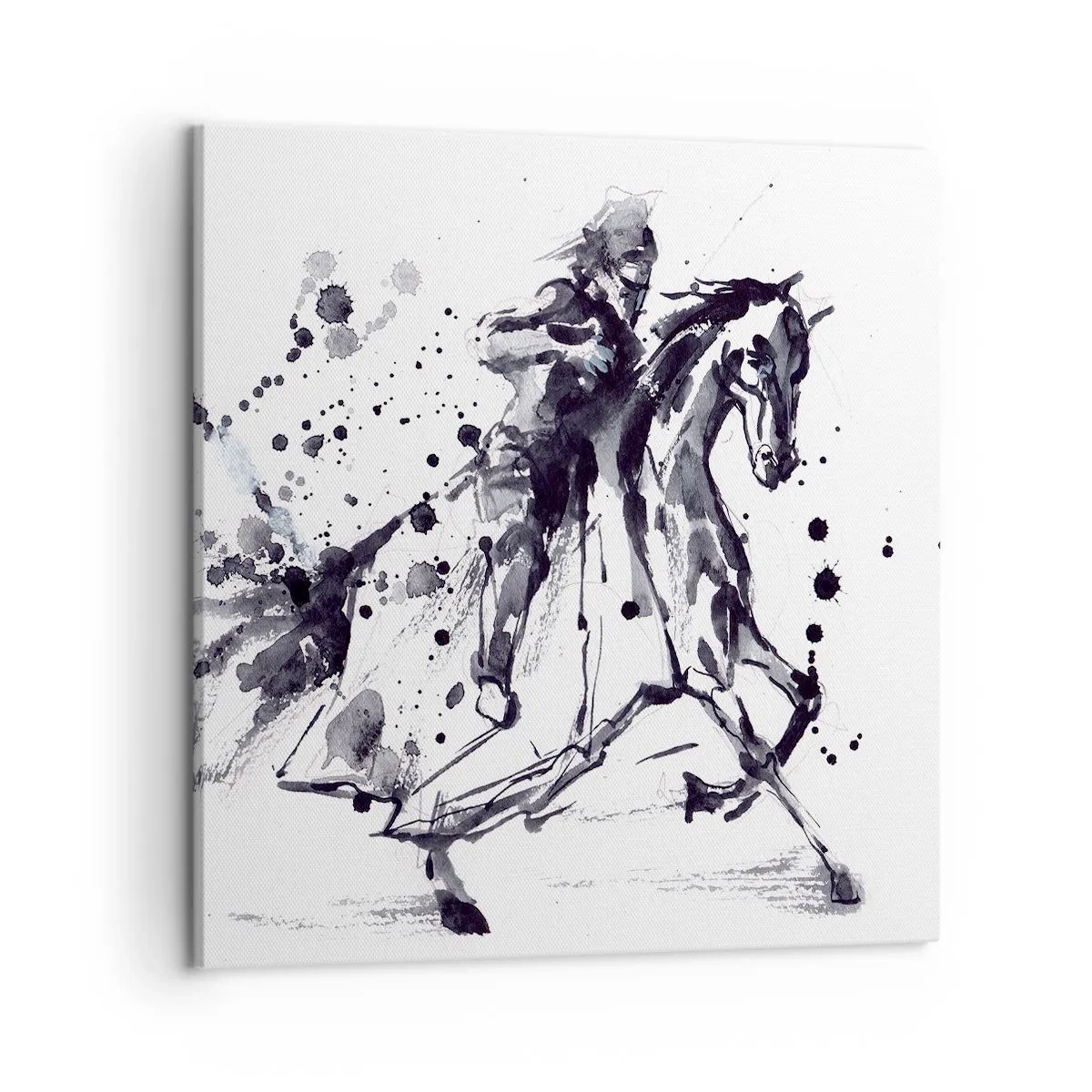 Bild auf Leinwand - Leinwandbild - Schwarzer Ritter - 50x50 cm