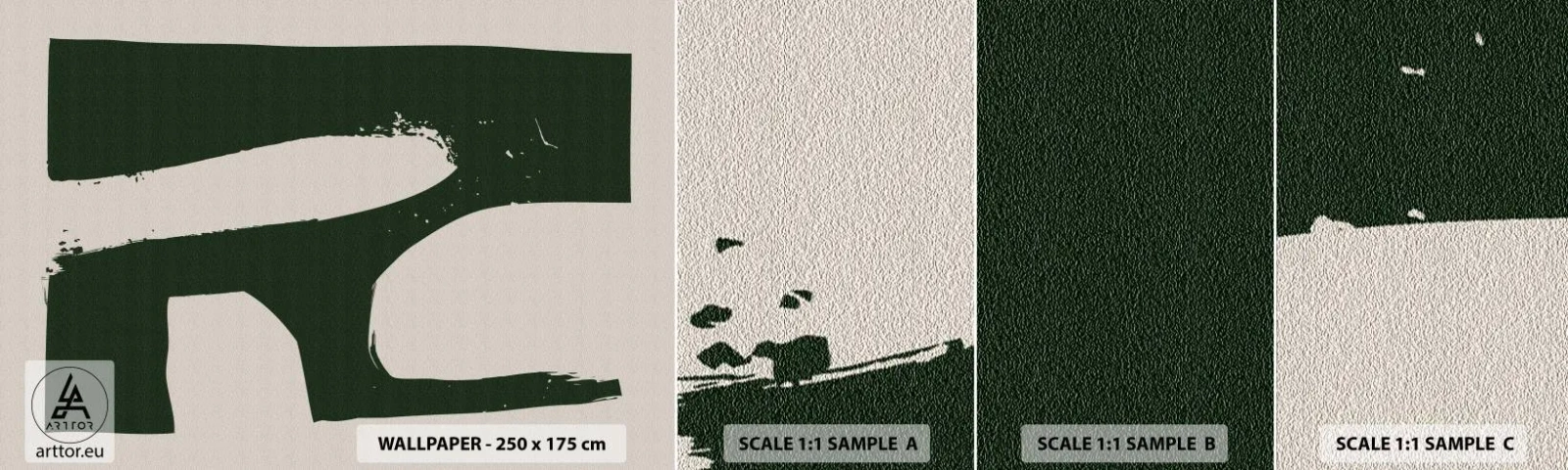 Fototapeten Muster Selbstklebend Deluxe Sticker - Weiße Buchten - Boho, Minimalismus, Form - 100x30 cm