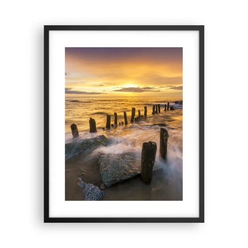 Poster in einem schwarzem Rahmen - Die raue Schönheit der Ostsee - 40x50 cm