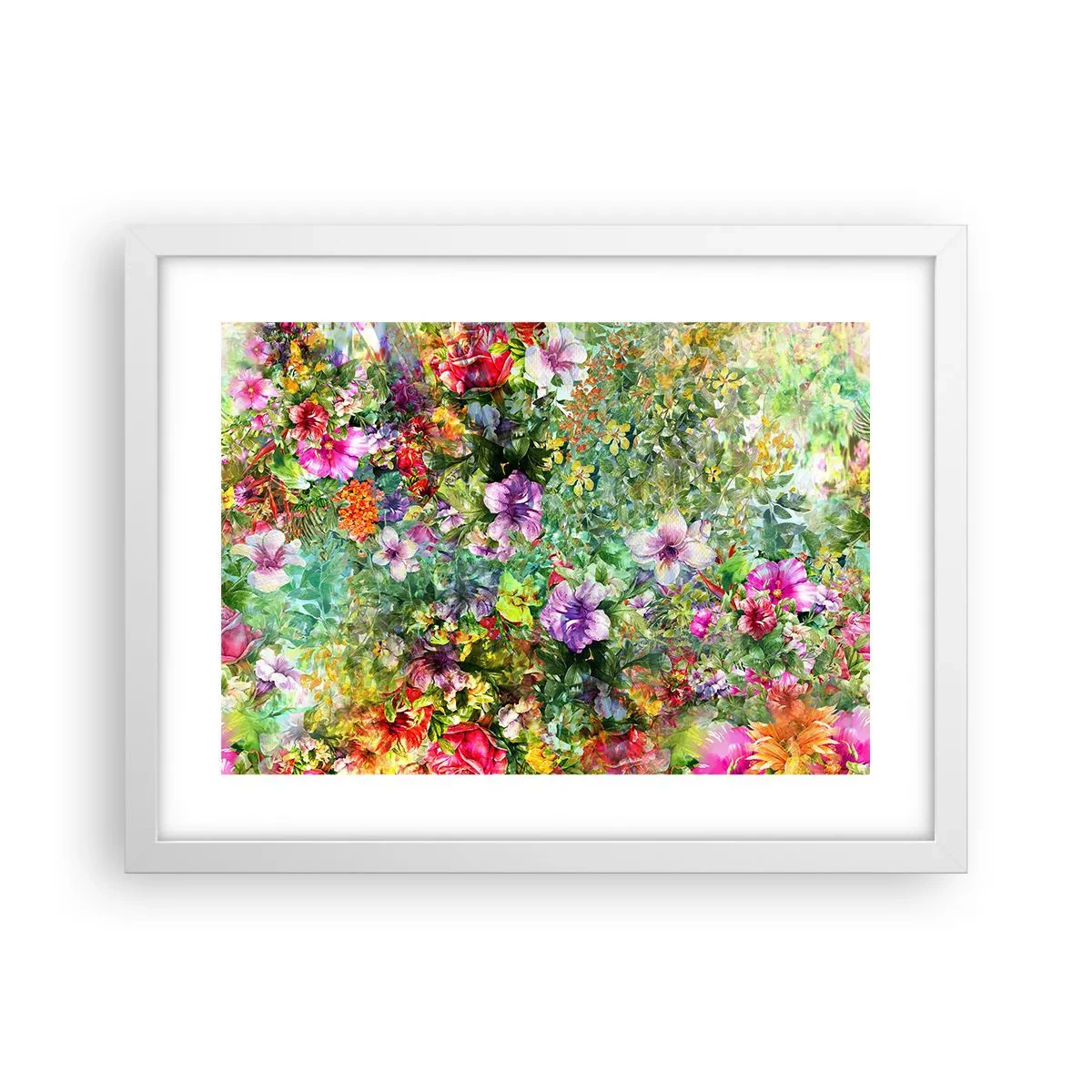 Poster in einem weißen Rahmen - In Blumen für das Verderben - 40x30 cm