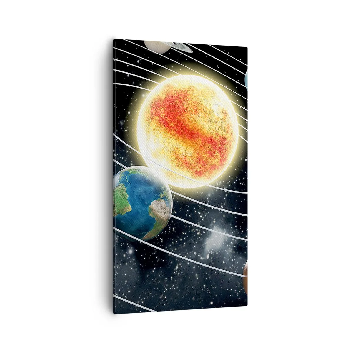 Bild auf Leinwand - Leinwandbild - Kosmischer Tanz - 55x100 cm