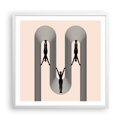 Poster in einem weißen Rahmen - Verkehrt herum - 60x60 cm