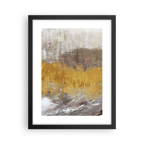 Poster in einem schwarzem Rahmen - Goldene Explosion - 30x40 cm