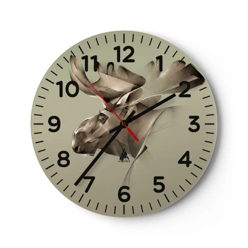 Wanduhr - Glasuhr - Die sanfte Kraft des Friedens - 30x30 cm