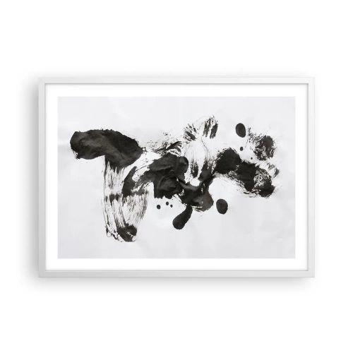 Poster in einem weißen Rahmen - Obwohl das Wahnsinn ist, steckt darin eine Methode? - 70x50 cm